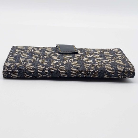 100% Authentic Christian Dior Navy Blue Canvas Wallet - Picture 8 of 12